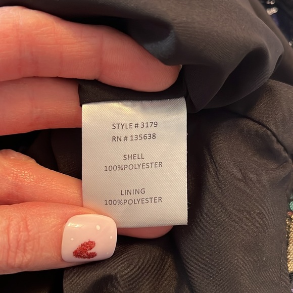 Anthropologie Hutch Chevron Rainbow Sequin Mini Skirt Size Large - Picture 9 of 10